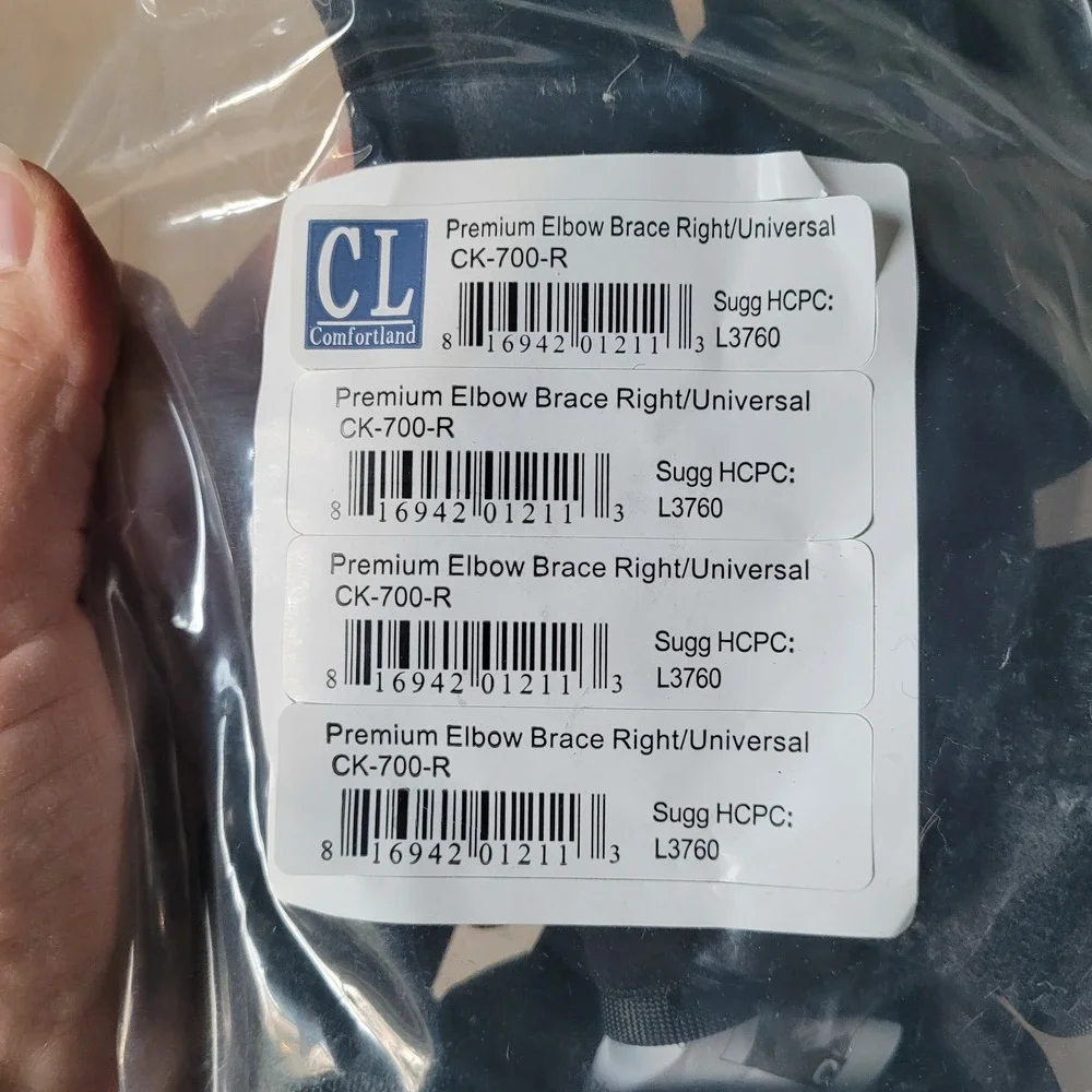 Comfortland CK-700-R Premium Elbow Brace - Right / Universal Fit - New in Bag